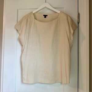 Linen Light Beige Women's Top